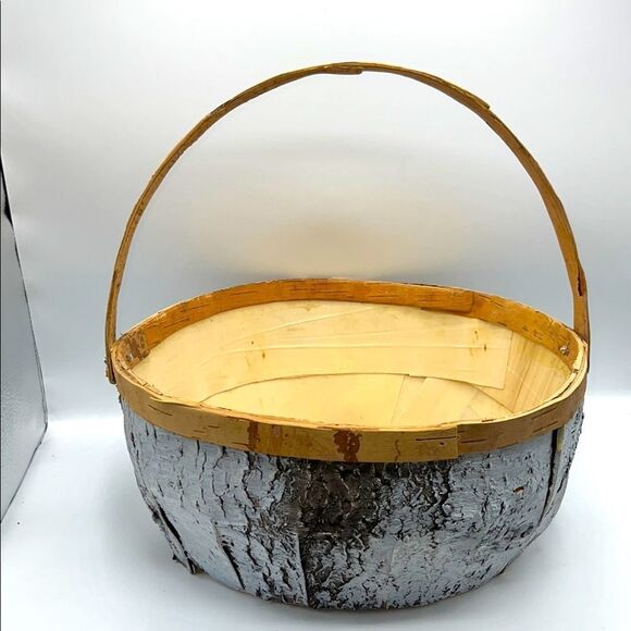Large White Birch Basket - Picture 1 of 4
